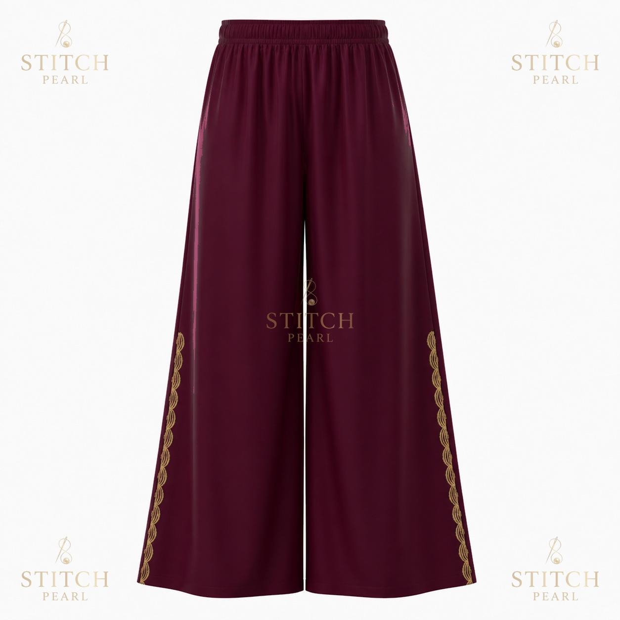 Stitch Pearl Guldasta Mehron Wide Leg Shalwar