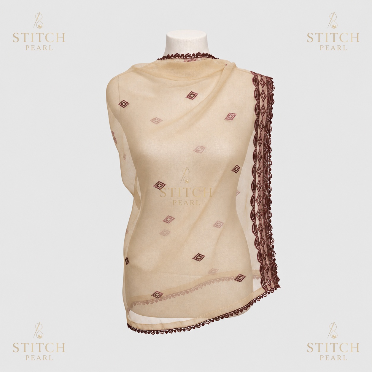 Guldasta Mehron Dupatta Detail